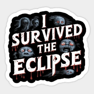 I Survived The Eclipse Funny Eclipse 2024 shirt -Eclipse Tee Sticker